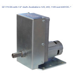 GF-775 DG with 1/2" shaft. Available in 12V, 24V, 110V and 220V DC. *